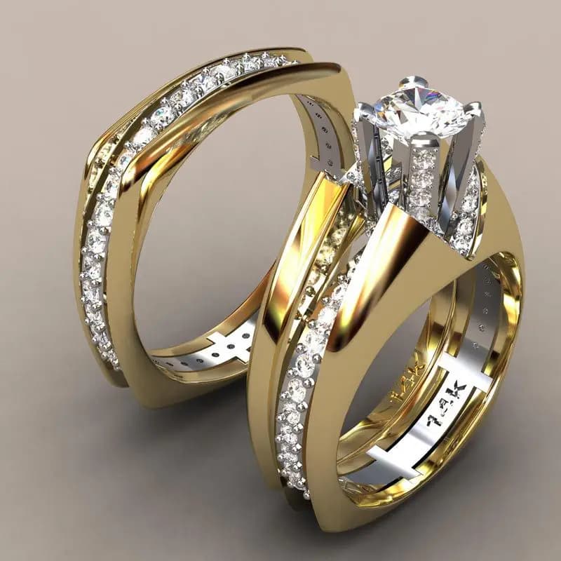 Bague en diamant péridot en or 14 carats AAA 2 carats pour femmes, bijoux de mariage, bijoux Anillos, pierres précieuses, Bizuteria, bagues en or 14 carats