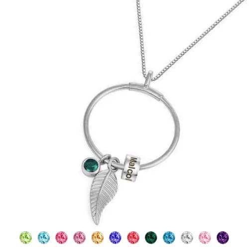 MaiLun – collier de perles avec noms de famille personnalisés pour femmes, collier de pierres de naissance personnalisées, cadeau de fête des mères