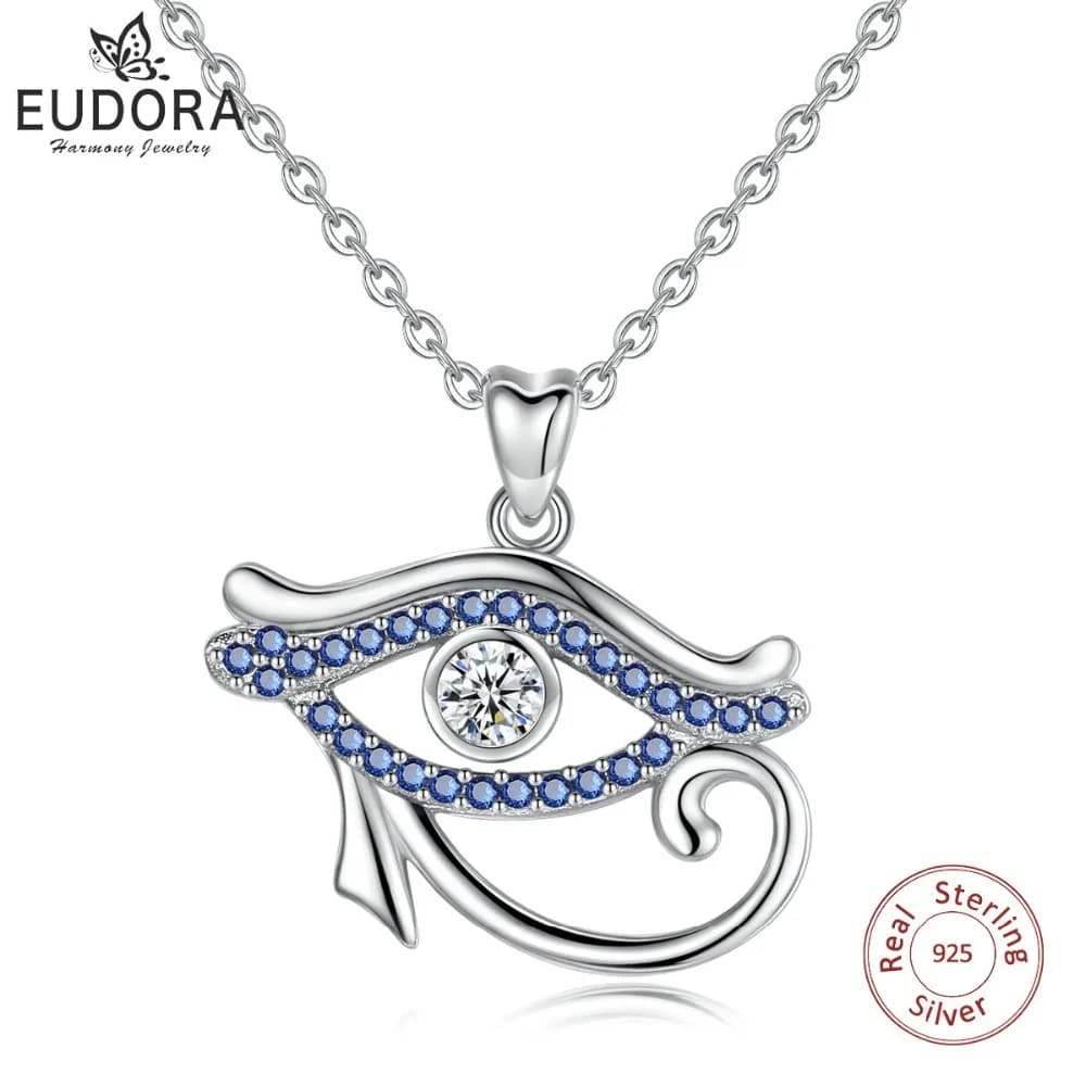 EUDORA – collier pendentif œil d'horus en argent Sterling 925