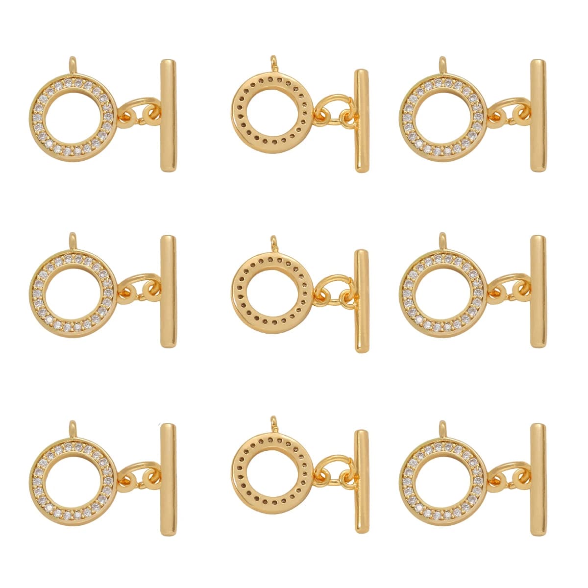 Fermoir Toonudden en Laiton Plaqué Or 18K pour Femme, Accessoires de Bijoux Faits à la Main, avec Zcomprenes sur Strass