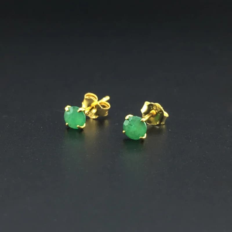 VANTJ – boucles d'oreilles en émeraude naturelle, en argent Sterling 925, bijoux fins élégants pour femmes, cadeau de mariage avec boîte