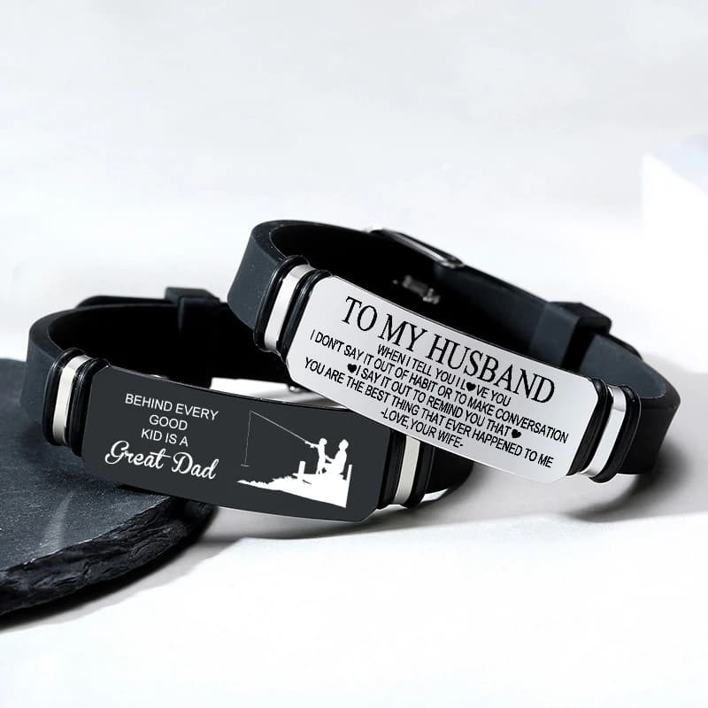 Bracelets personnalisés en Silicone pour hommes