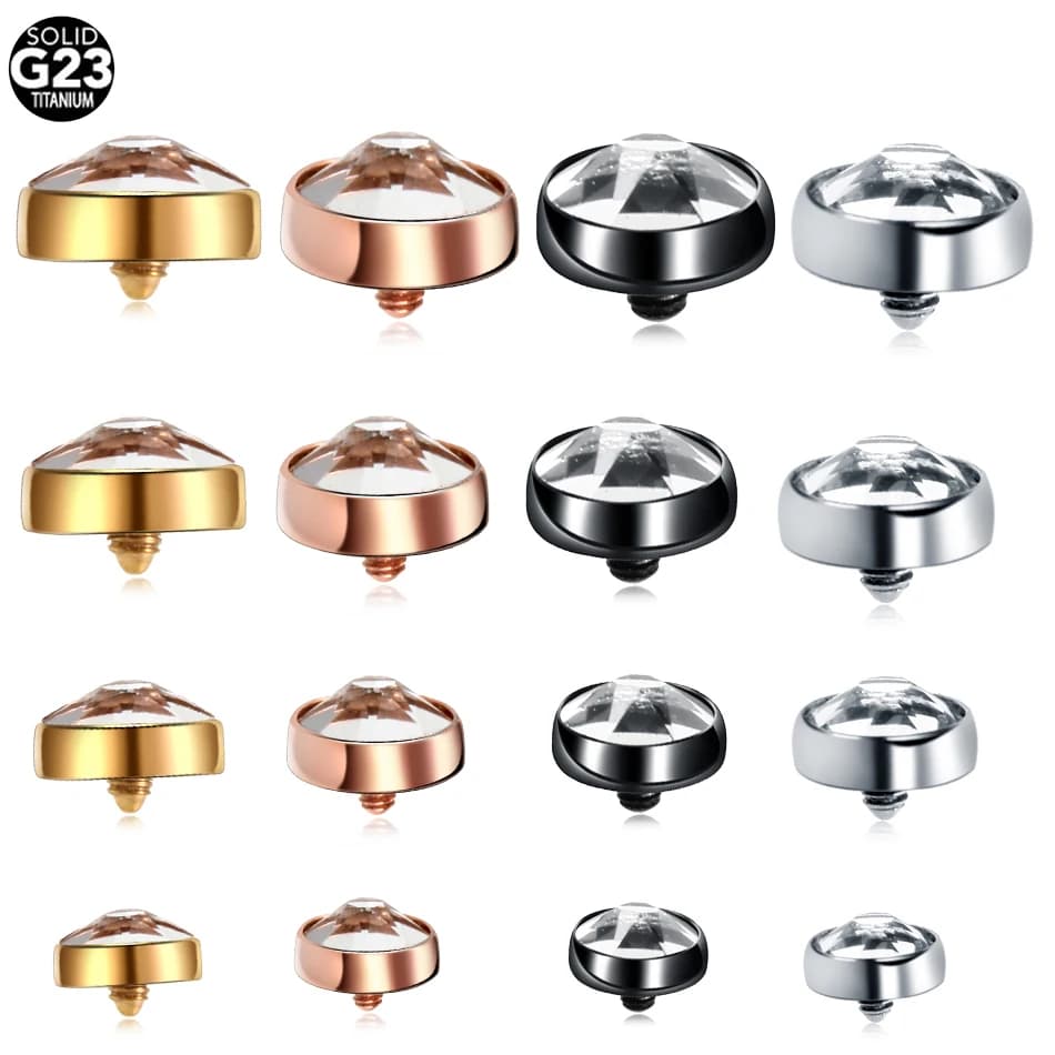 Micro Piercing en Titane, Injecteur Dermique, Clip, Peau Supérieure, Plongeur, Surface, Bijoux, 16g, 1 Pièce