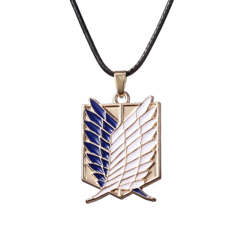 Attaque chaude sur Titan colliers pendentifs ailes de la liberté métal unisexe en cuir chaîne mode enfants bijoux pendentif deux couleurs