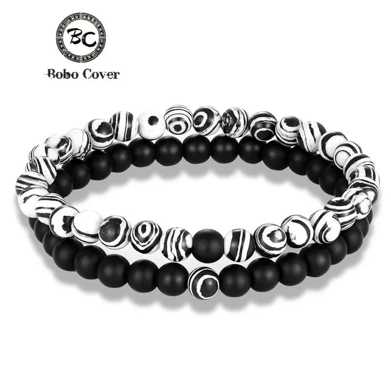 Bracelets de perles en pierre naturelle bon marché pour femmes et hommes