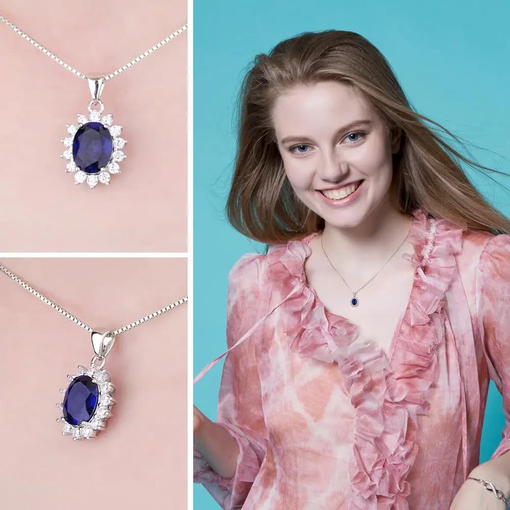 Collier avec pendentif princesse Diana