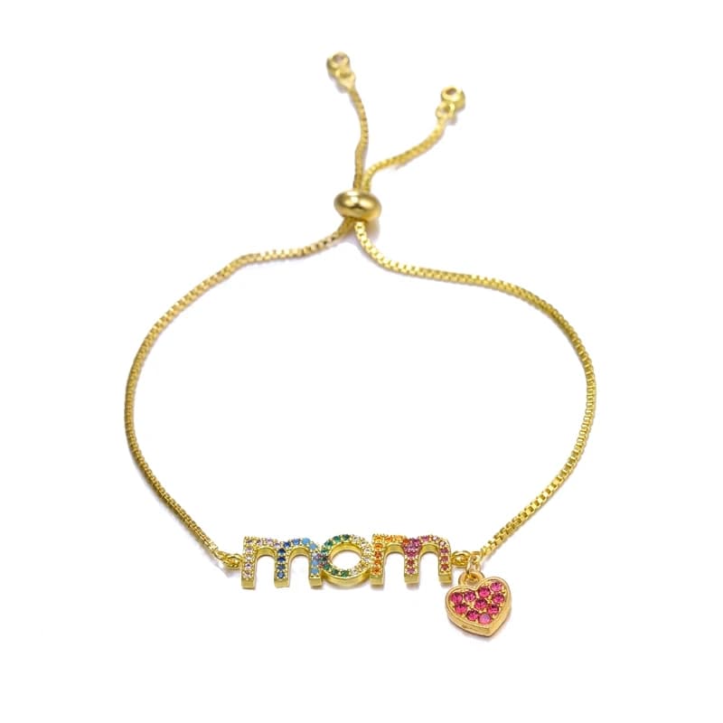 Juya – bracelets à breloques plaqués or 18 carats, faits à la main, pour maman, garçon, fille, cadeau d'anniversaire, bijoux, chaînes réglables