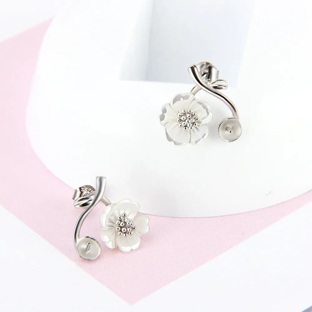 CLUCI – boucles d'oreilles en argent Sterling 925, 3 paires, vente en gros, bijoux en forme de fleur, Zircon, montage en perle, SE065SB