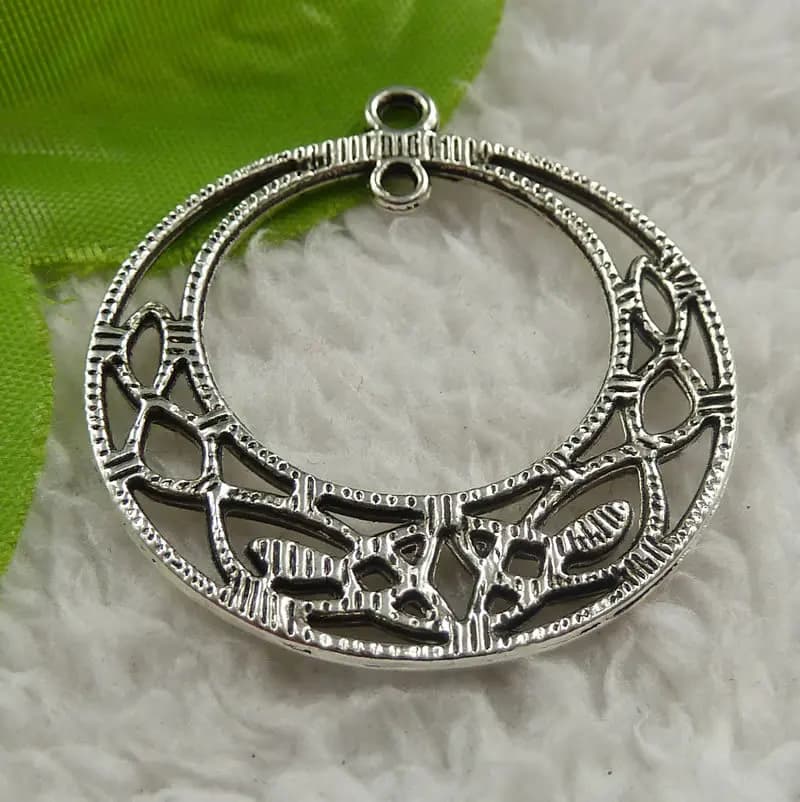 52 pendentifs nœud celtique couleur argent antique 43x39MM pour la fabrication de bijoux et colliers DIY A4512 Vente en gros