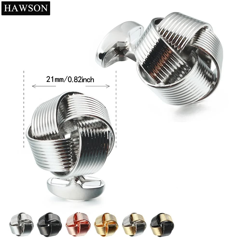 HAWSON – boutons de manchette de haute qualité pour hommes, boutons de fleurs, pour chemise de mariage, bijoux avec boîte cadeau