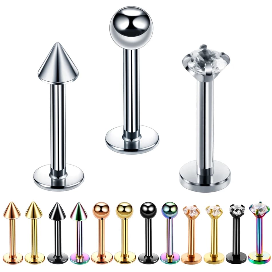 Piercing en acier pour femmes, 1 pièce, 16G, boucles d'oreilles, bijoux Sexy