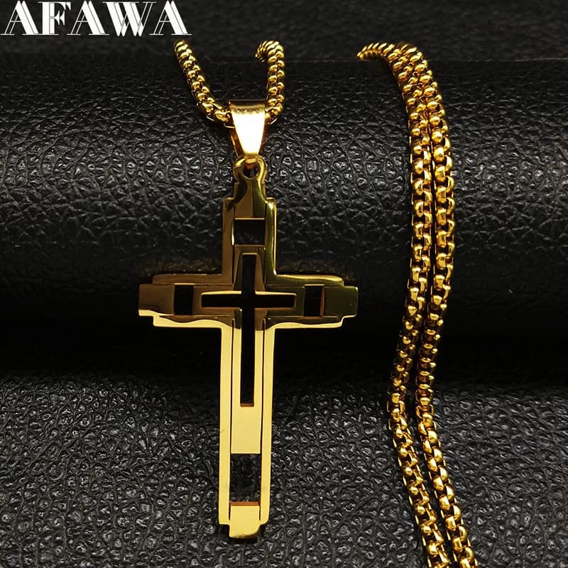 Collier ras du cou en acier inoxydable pour hommes