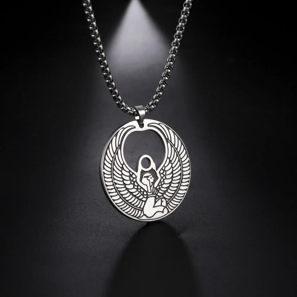 Colliers pendentif Dakota ide éma enne pour hommes et femmes, pharaon Isis, amulette de la présidence, bijoux vintage en acier inoxydable, Isman prudent, cadeau africain