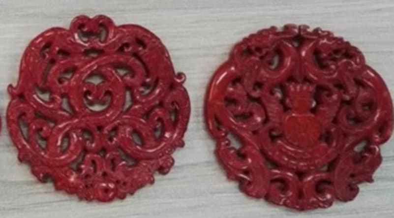 Pendentif Sculpture classique, bijoux à bricoler soi-même, chinois ancien, Vintage, rouge, Semi-précieux, perle d'onyx, collier avec pompon en pierre, nouveauté 2021