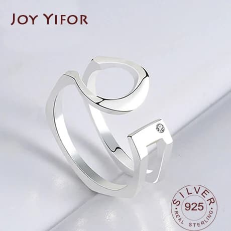 Bijoux à la mode femmes BFCLUB couleur argent Bague Bijoux pour Double "X" croix déclaration Bague anillos argent Bijoux fins
