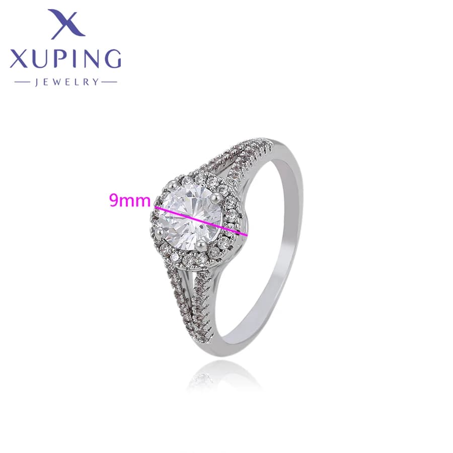 Xuping bijoux mode charme cadeau de mariage femmes bague de fiançailles avec plaqué Rhodium ZBR197