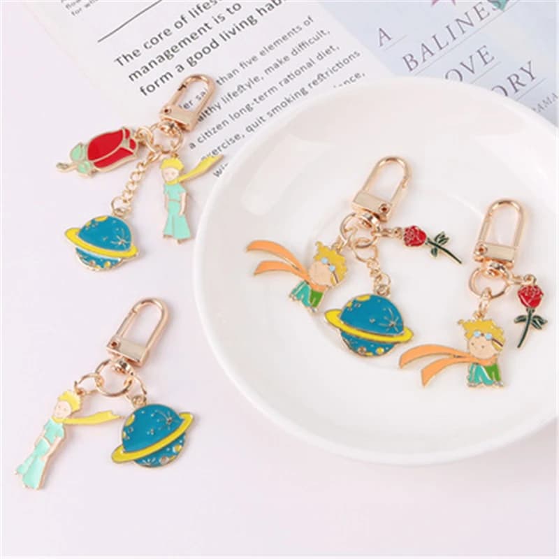 ChimThe-Porte-clés pendentif petit prince, porte-clés mignon, rose, personnalité, vêtements, sac à dos, EquiCharms, cadeau de la Saint-Valentin