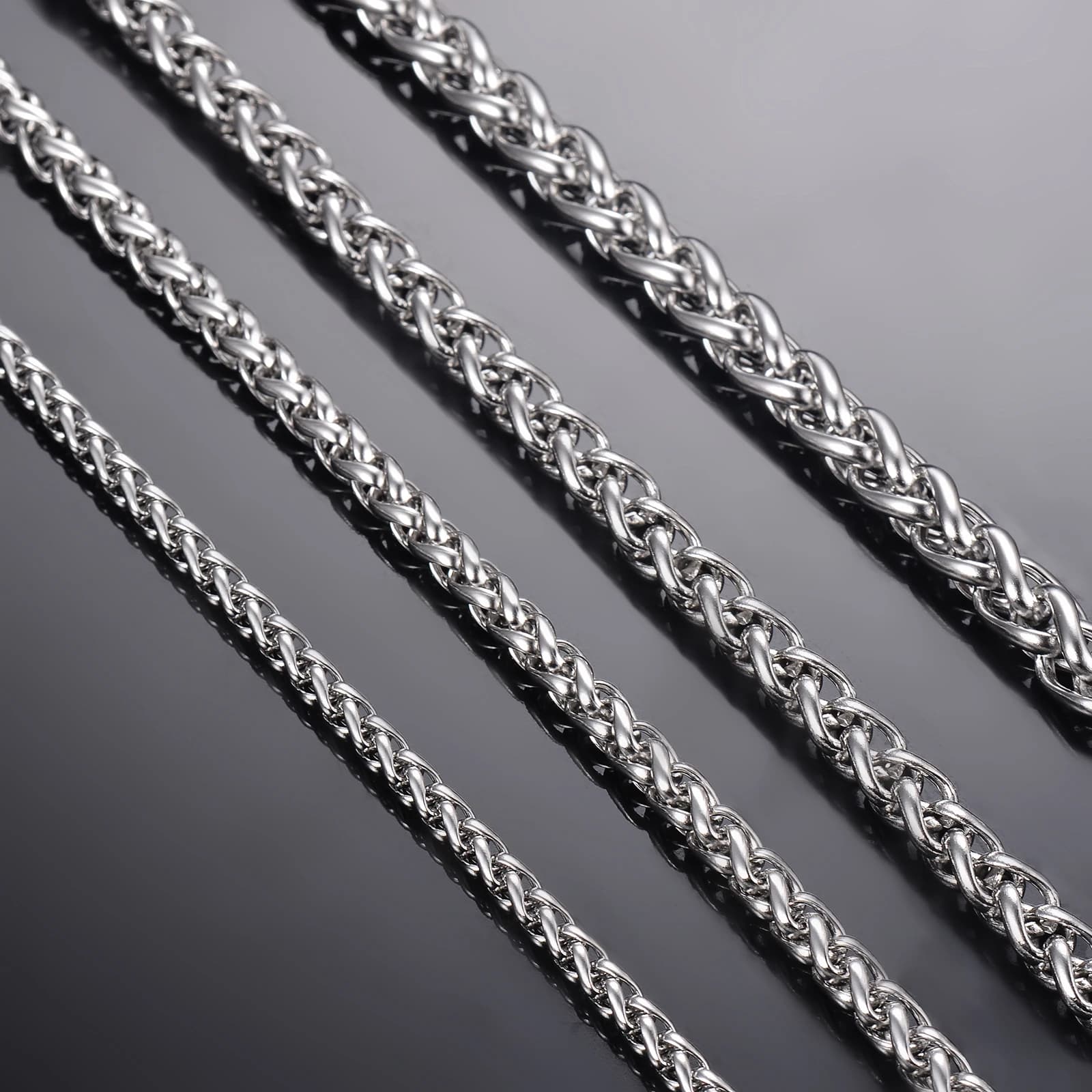 1 pièce largeur 2.5mm/3mm/4mm/5mm/6mm collier de chaîne à maillons de quille pour hommes femmes