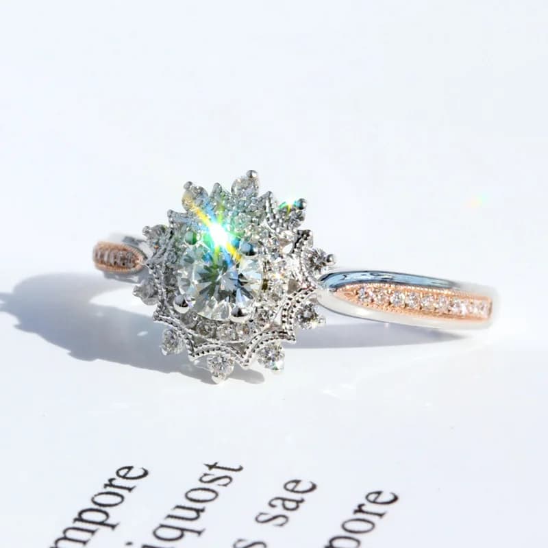 Bagues de couleur en argent regardé 925 pour femmes, bijoux en diamant naturel de 2 carats, alliances, pierres précieuses pures