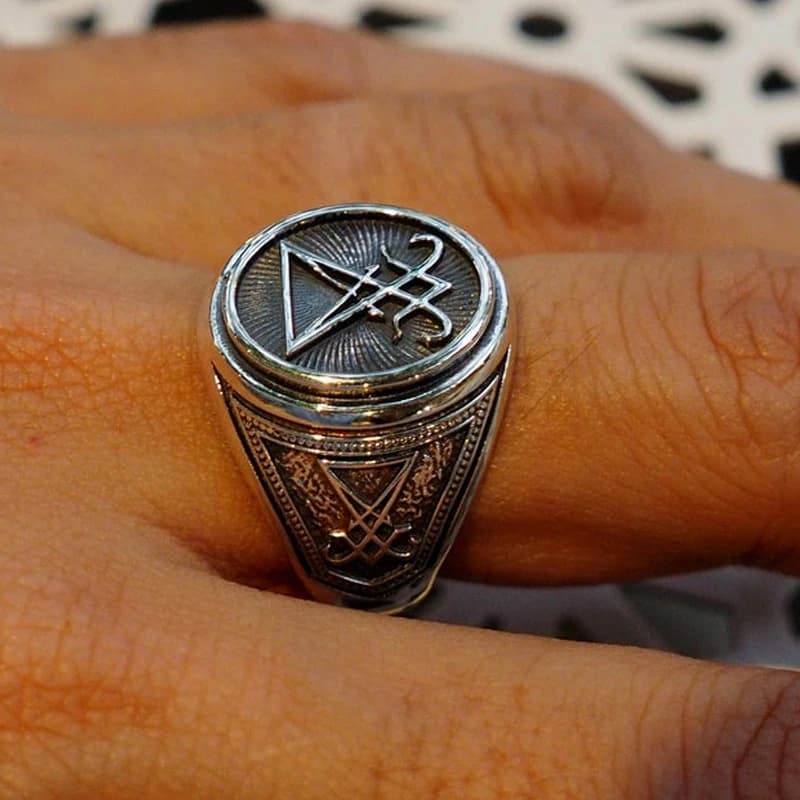 Bague chevalière Vintage couleur argent
