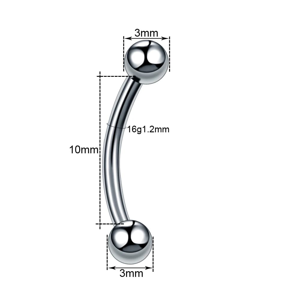 Piercing Labret Vertical en titane G23