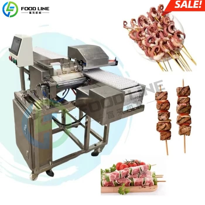 Système de brochage de viande - Insertion automatique de bâton de Kebab/Souvlaki de qualité commerciale
