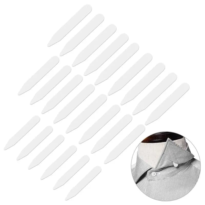 Col de Chemise Durable en Plastique Lisse et Blanc, Os pour Usage Domestique, Organisateur de Voyage, 3 Tailles, 200 Pièces