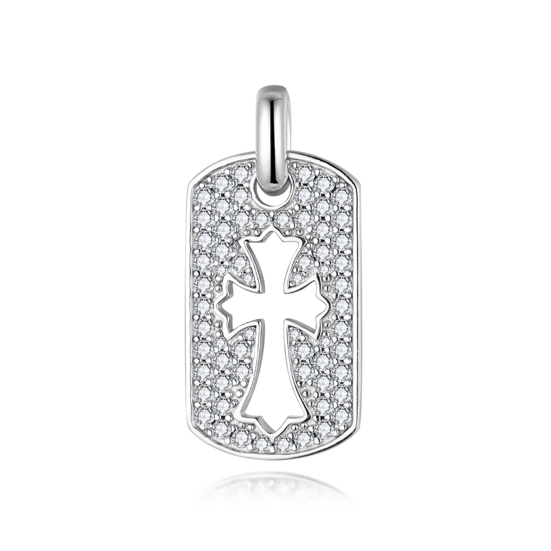 Collier pendentif croix en moissanite LinkerLove en argent sterling S925 pour femme/homme