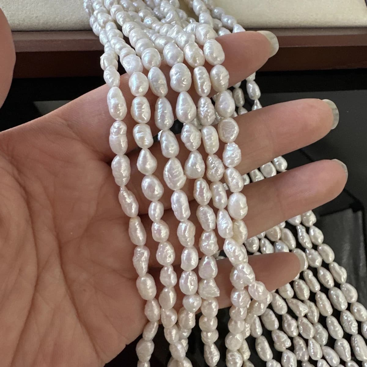 Perles d'eau douce naturelles baroques irrégulières de 4.5 à 5.5mm, semi-finies pour la fabrication de bijoux, accessoires de Bracelet et de collier à faire soi-même