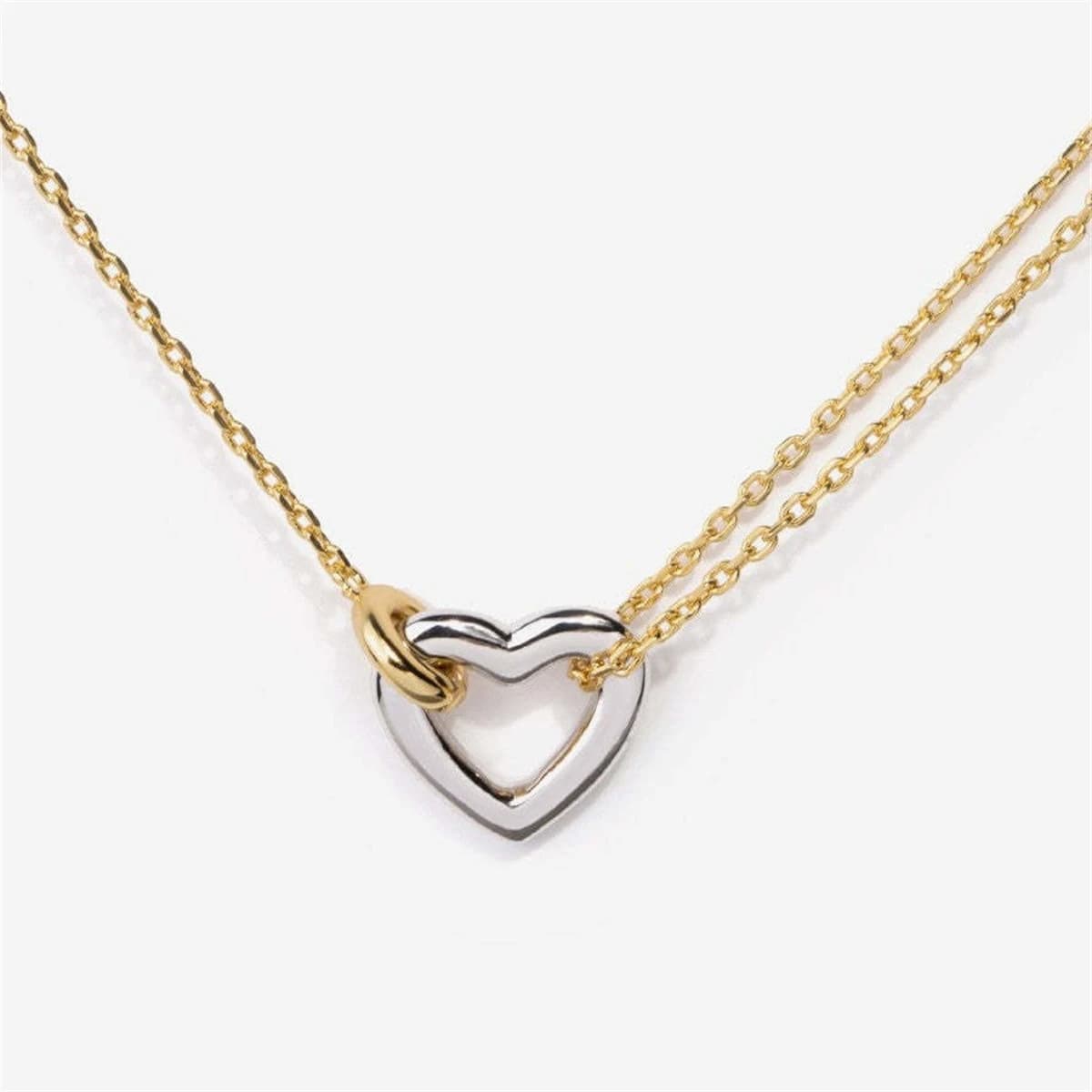 Bague éternelle en acier inoxydable, collier d'épissure asymétrique, ras du cou européen et américain, collier court imbriqué