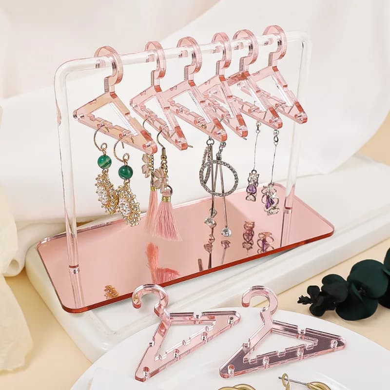 Porte-bijoux en forme de cintres, présentoirs à boucles d'oreilles personnalisés, support de rangement pour vêtements, évaluateurs de bijoux, 8 pièces