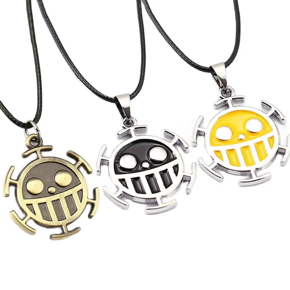 Anime une pièce Vintage Trafalgar Law pendentif collier femmes hommes bijoux Figure Cosplay jouets