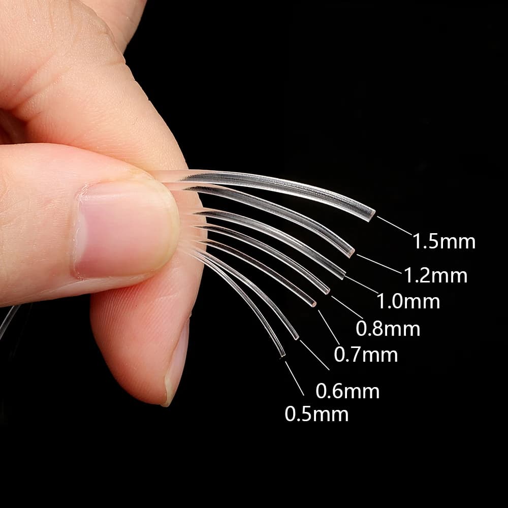1 rouleau rond Transparent fil de poisson fil élastique ligne de cristal bricolage perlé corde élastique bijoux accessoires en gros