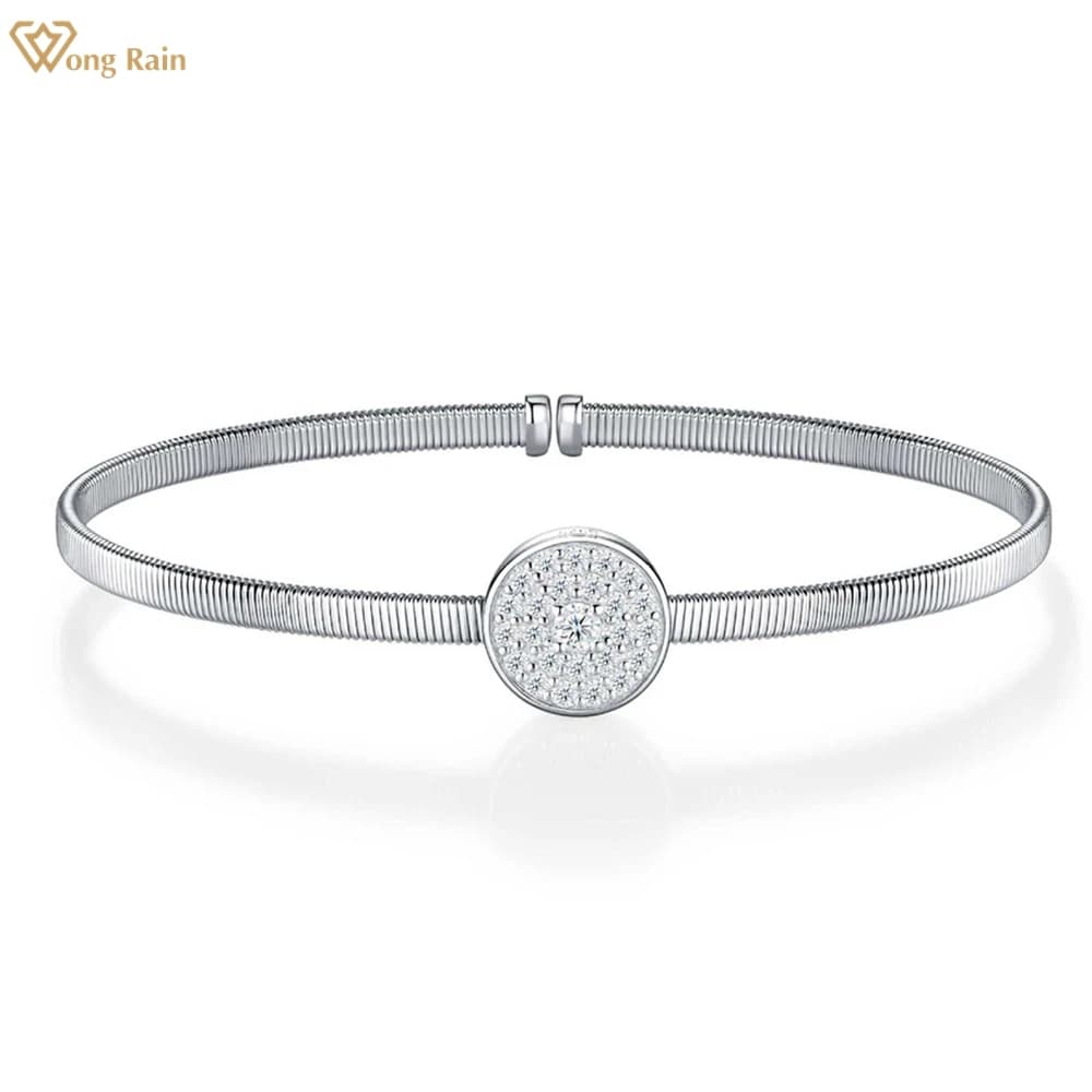 Wong Rain – Bracelet vintage en argent sterling 925 scintillant