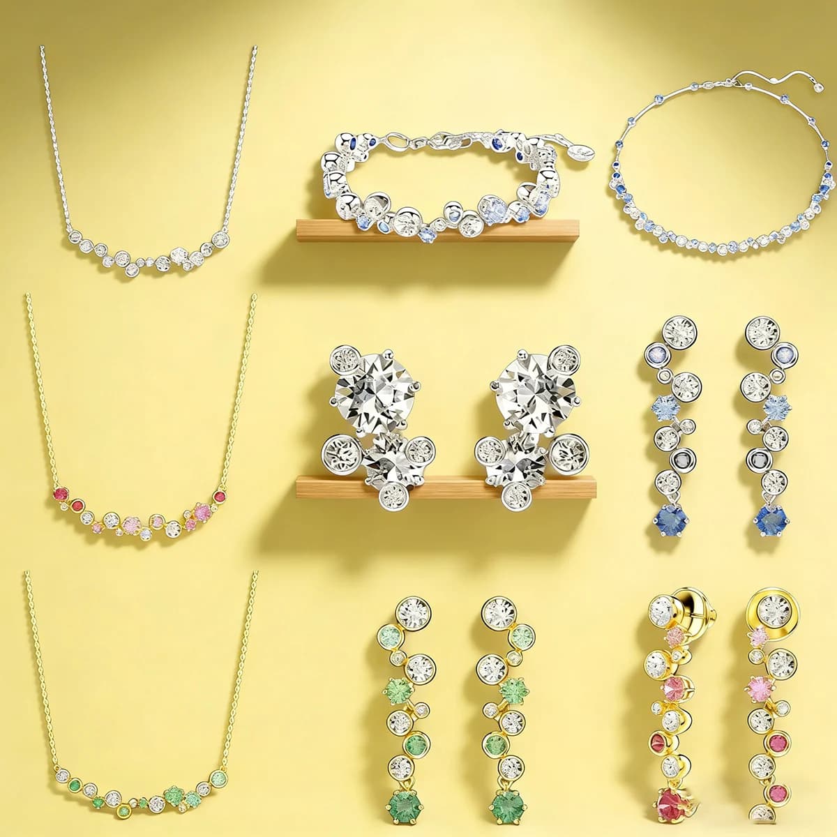 Ensemble de bijoux de luxe en Zircon scintillant pour femmes, accessoires de déclaration élégants à la mode, vêtements quotidiens, fête, offre spéciale, nouvelle collection 2026