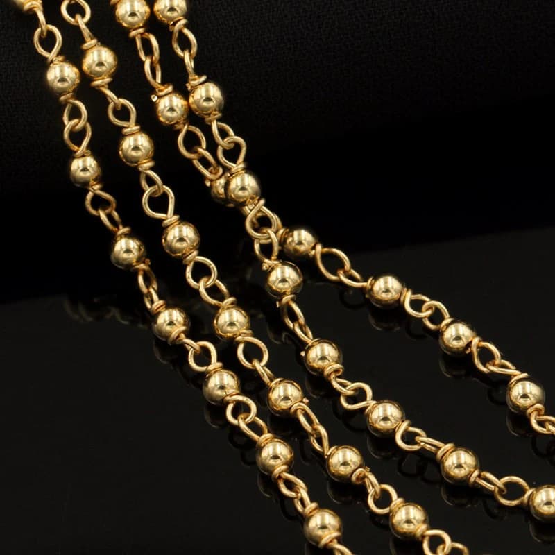 JOFor-Bracelet Rempli d'Or 14K, Bijou Inachevé, 1 Mètre