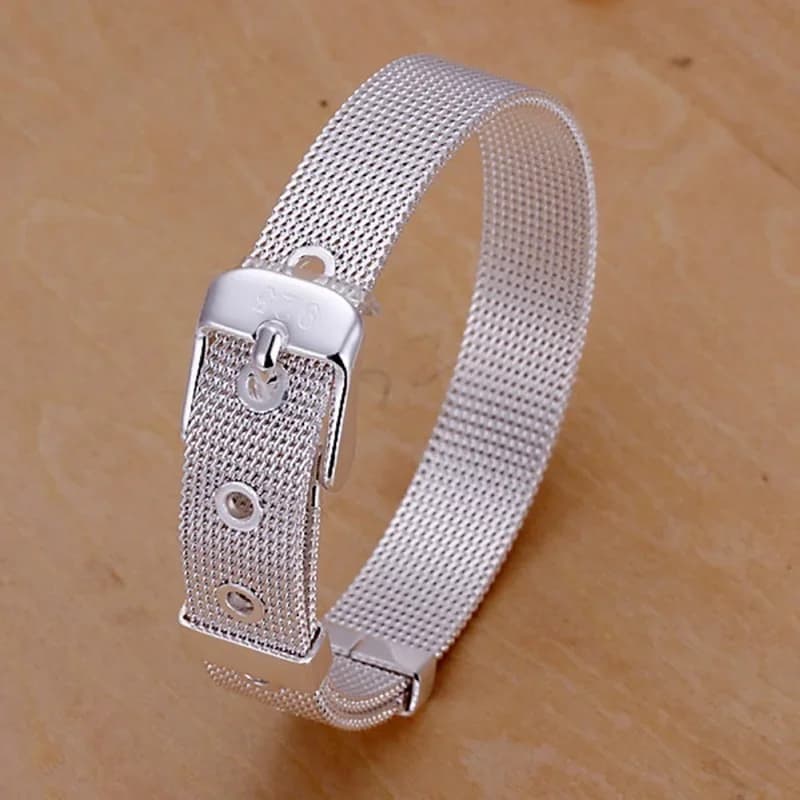 Conception de mode produit à vendre à chaud belle usine de bracelets de bijoux de couleur argent de haute qualité