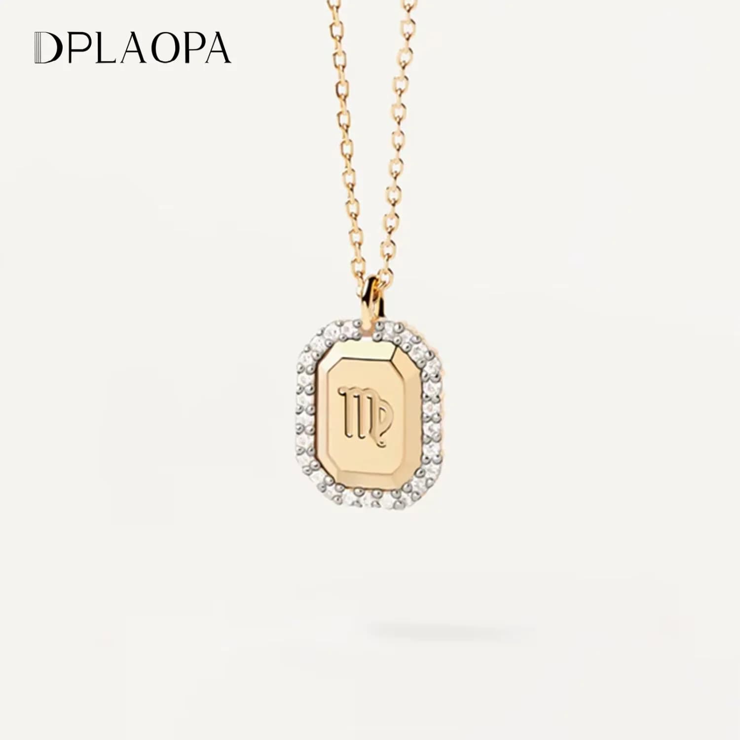 DPLAOPA 925 argent Sterling zodiaques bélier Gemini 12 pendentif longue chaîne collier bijoux fins tour de cou mois filles cadeau d'anniversaire