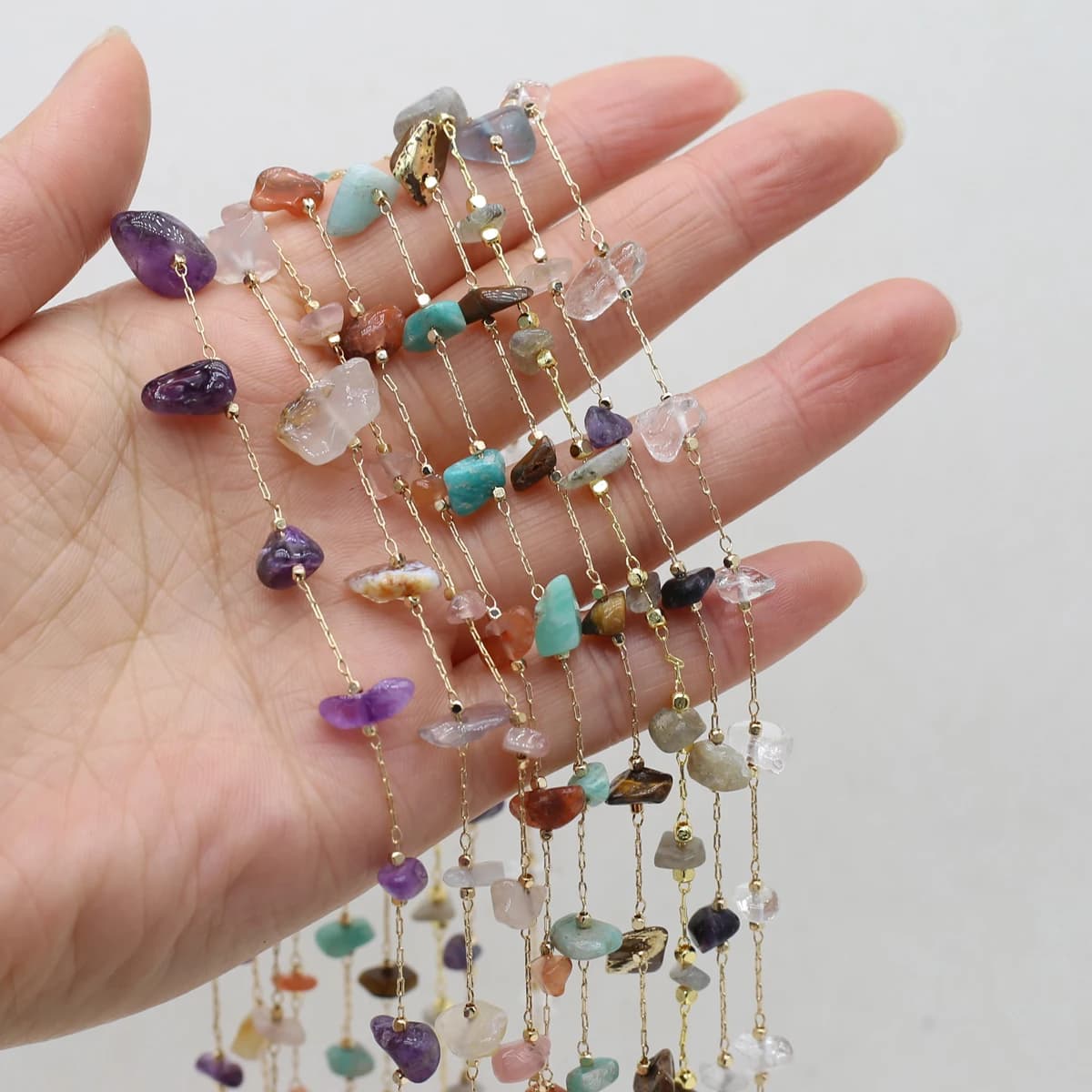 Charmant bijoux accessoires bouteille de parfum gravier chaîne en métal bijoux collier à faire soi-même chaîne de lunettes