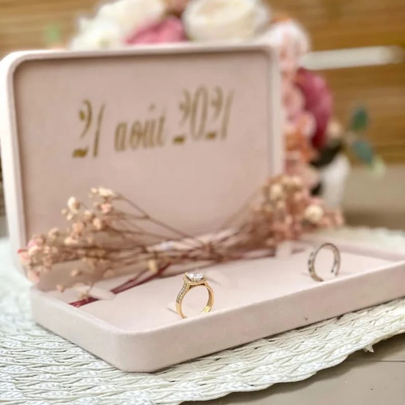Boîte à bijoux en glouton personnalisée, cadeau de mariage personnalisé, boîte à matiques, collier de travailleurs, cadeaux pour mariée, demoiselle d'honneur, petite amie