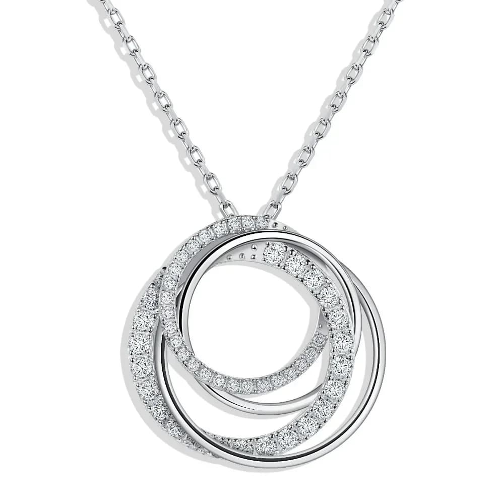 Collier pendentif Moissanite complet pour femme