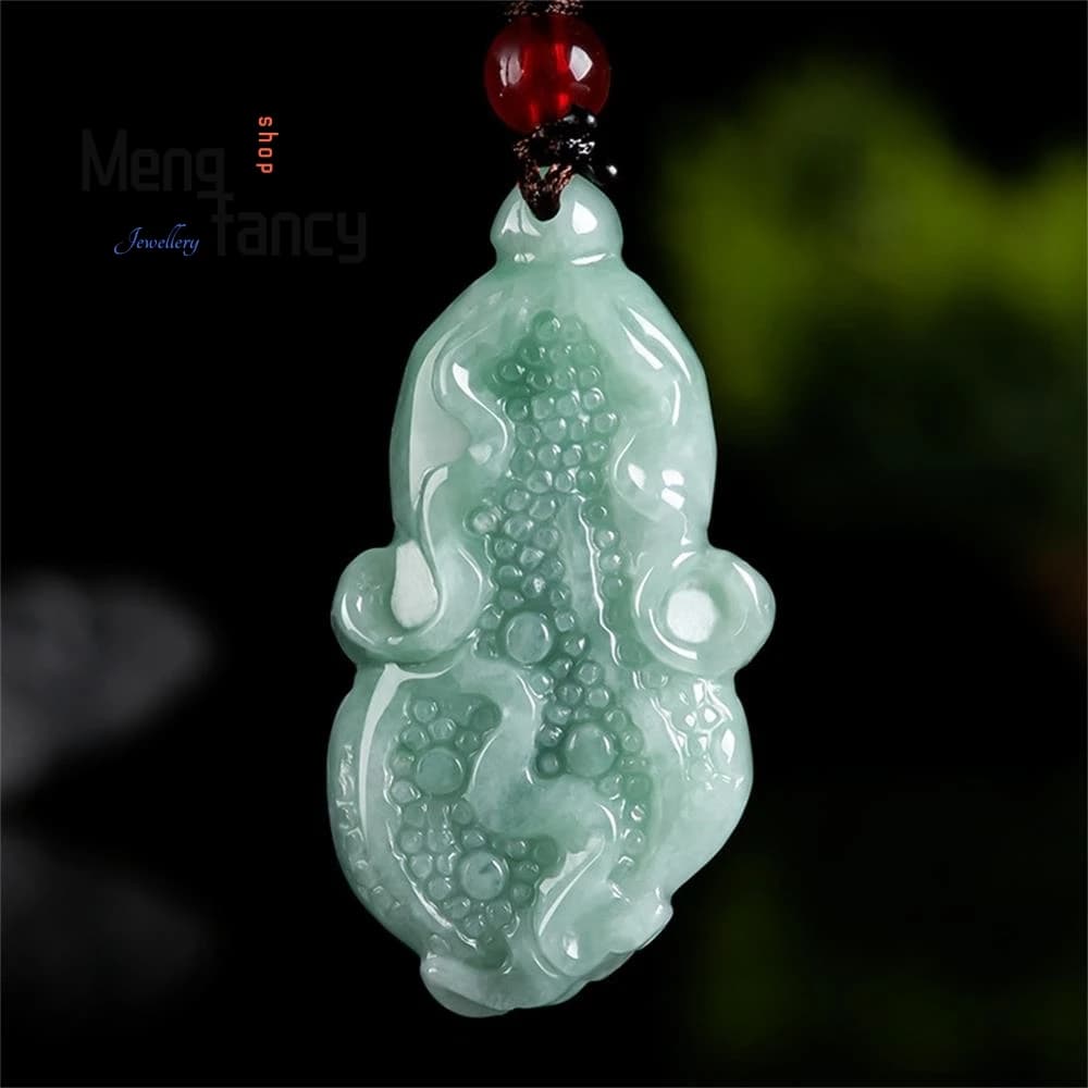 Pendentif en jadéite naturelle du Myanmar de qualité A, chou, laitue, richesse, jade gluant, bijoux exquis à la mode, cadeaux de vacances de haute qualité