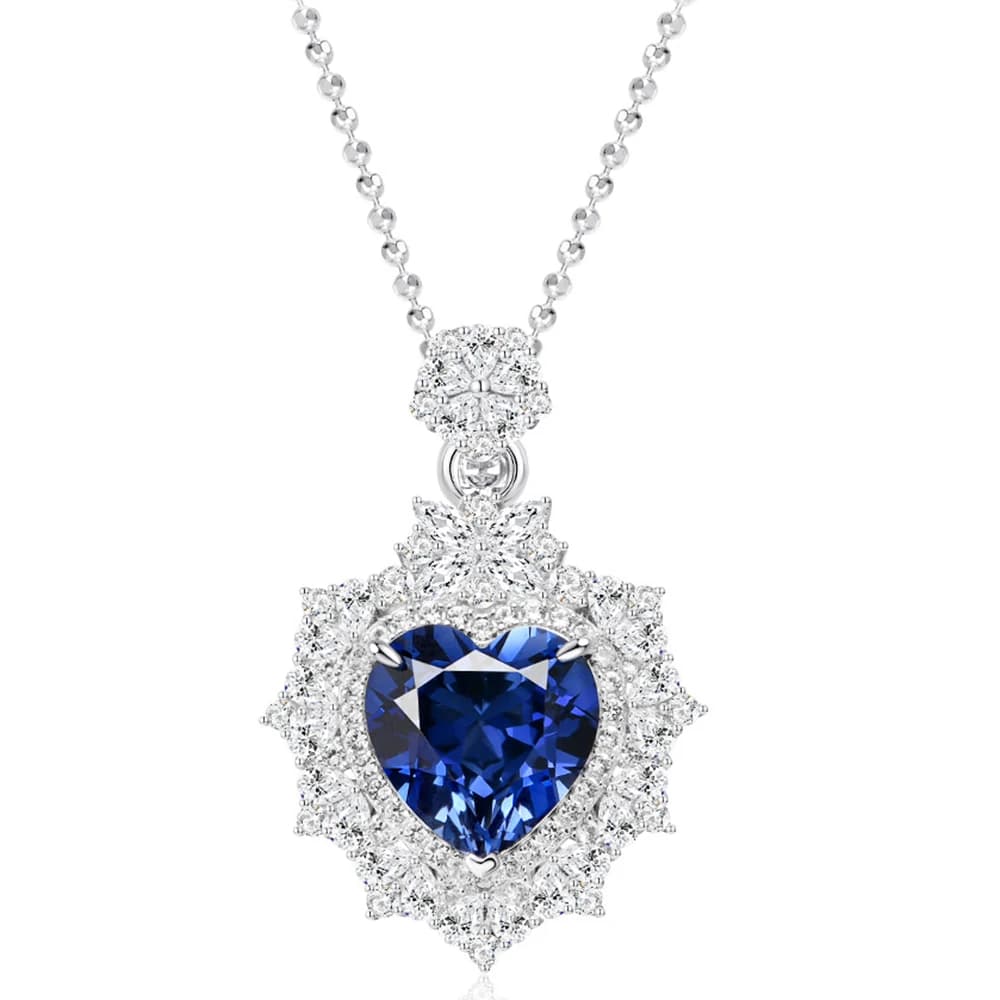 WUIHA 925 argent Sterling 12*12 MM laboratoire saphir diamants à haute teneur en carbone pierres précieuses mariage fiançailles pendentif collier bijoux fins