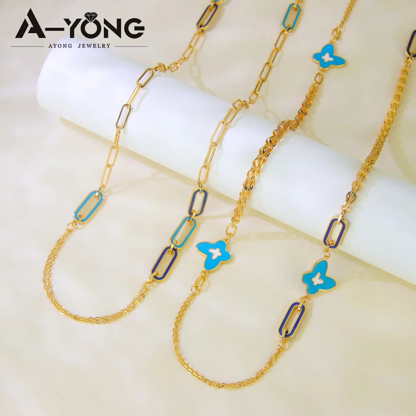 Collier Long bohème plaqué or 21 carats, mode de dubaï, pendentif classique de mariée du Nigeria, ras de cou, bijoux de fête pour femmes arabes islamiques