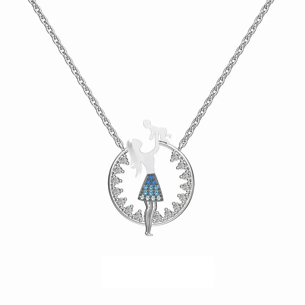 Collier pendentif mère et enfant LinkerLove S925 en argent sterling plaqué or 18 carats pour femmes, cadeaux de bijoux pour la fête des mères