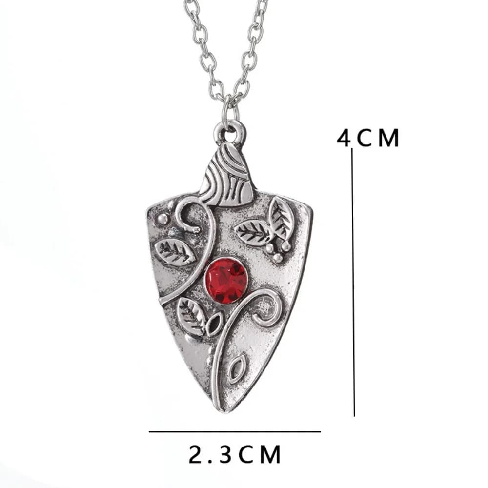 THE VAMPIRE DIARIES collier pendentif VINTAGE KATHERINE FASHION film bijoux COSPLAY pour femmes collier TALISMAN ZIRCON rouge