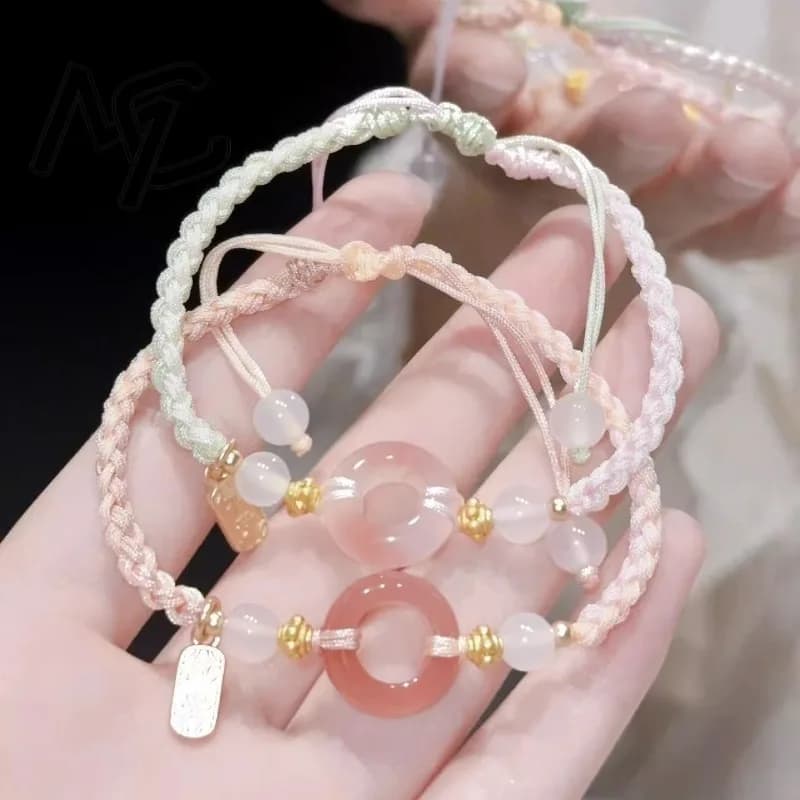 Bague en Agate de Jade naturel, Bracelet en calcédoine porte-bonheur, exquis, Sexy, pour jeunes filles, bijoux à la mode, meilleure vente, cadeau de vacances