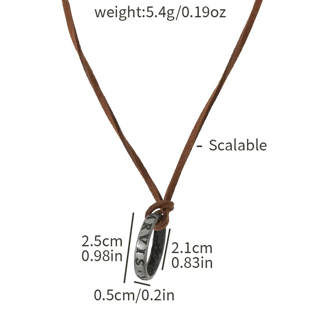Uncharted 4 Collier en cuir Nathan Drake - Accessoire de bijoux à chaîne longue à cordon sur le thème du jeu PS4 pour hommes