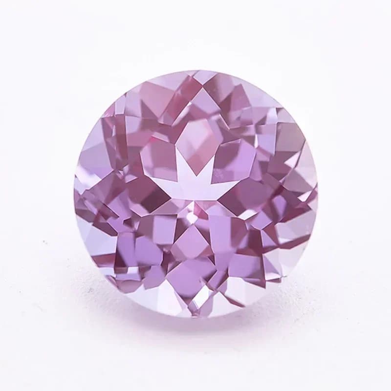Perles de charme en alexandrite cultivée en laboratoire, forme ronde, couleur violette, sélectionnables, certificat AGL pour la fabrication de bijoux DIY