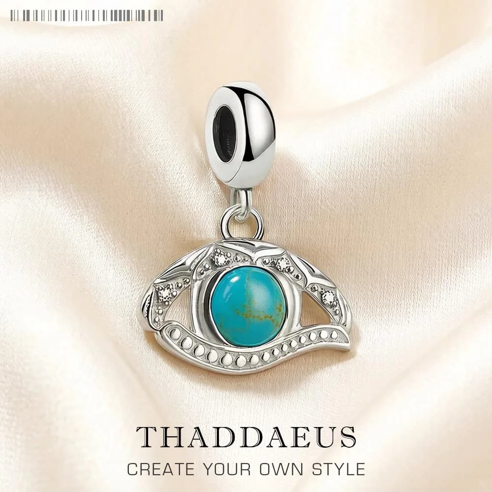 Bijoux en argent regardé 925 pour hommes et femmes, breloque Horus Eyes, amulette vintage, convient pour bracelet et collier